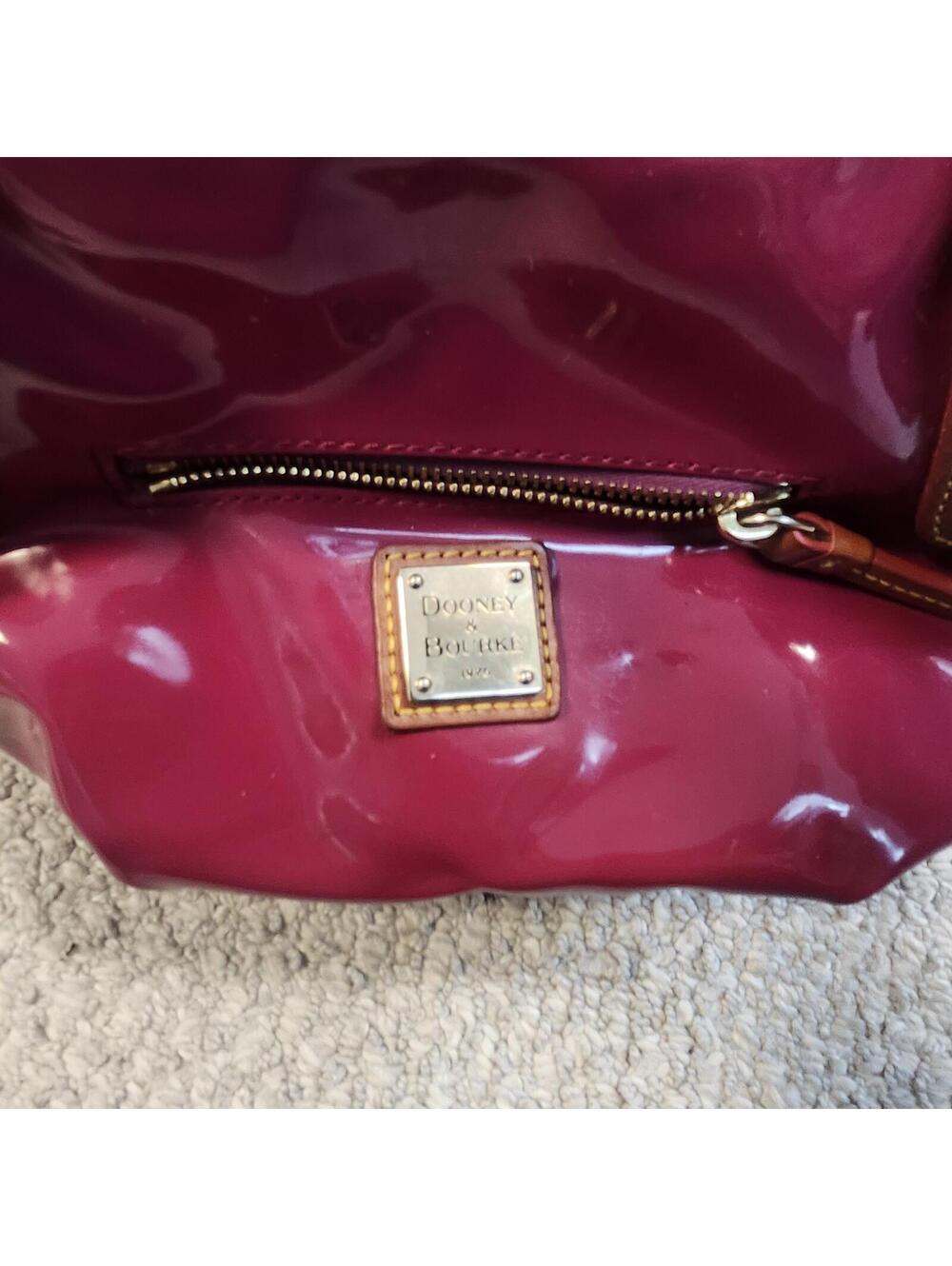 Dooney & Bourke Maroon Patent Leather Crossbody Bag - Picture 9 of 11